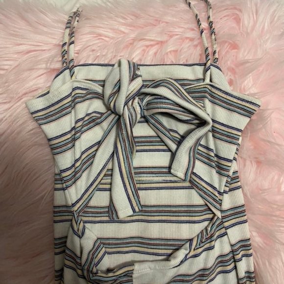 SHEIN Striped Summer Back Tie Cutout Dress - Picture 2 of 3